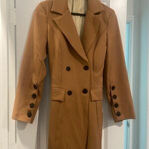 Tan Blazer Dress/Women's Coat
